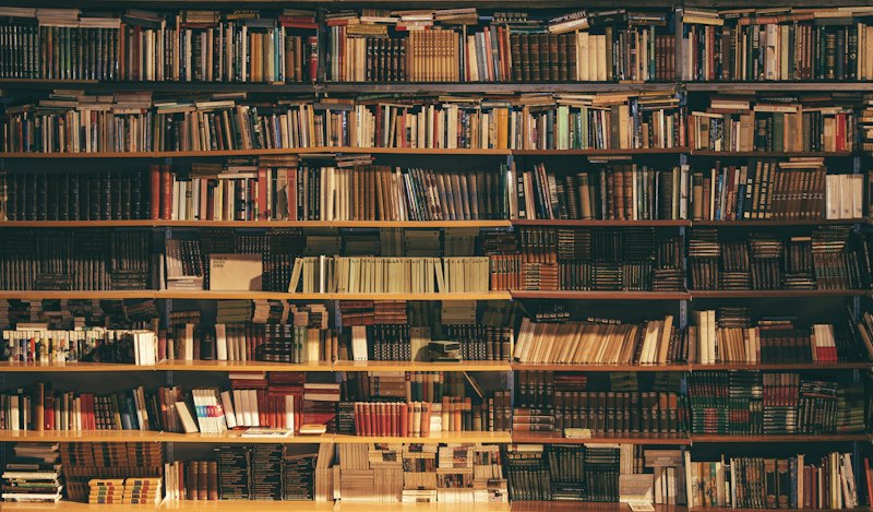 Beautiful old library interior